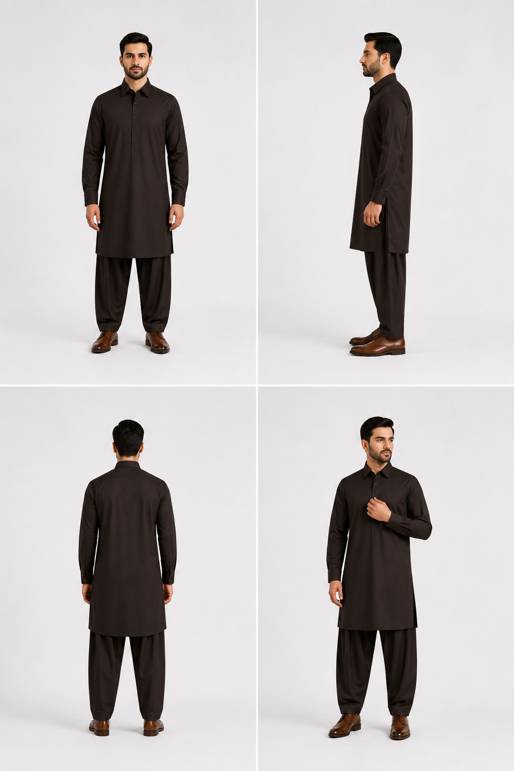 Dark Brown Premium Shalwar Kameez