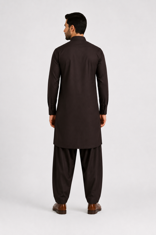 Dark Brown Premium Shalwar Kameez