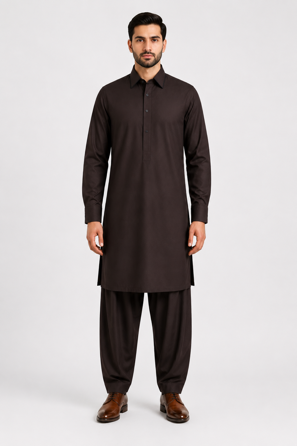 Dark Brown Premium Shalwar Kameez