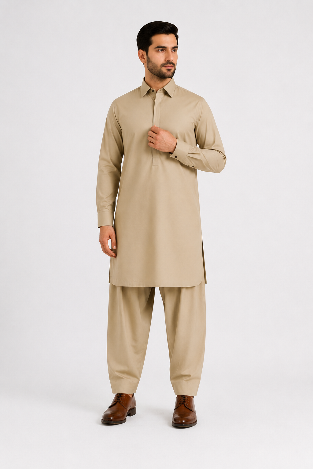 Ecru Premium Shalwar Kameez