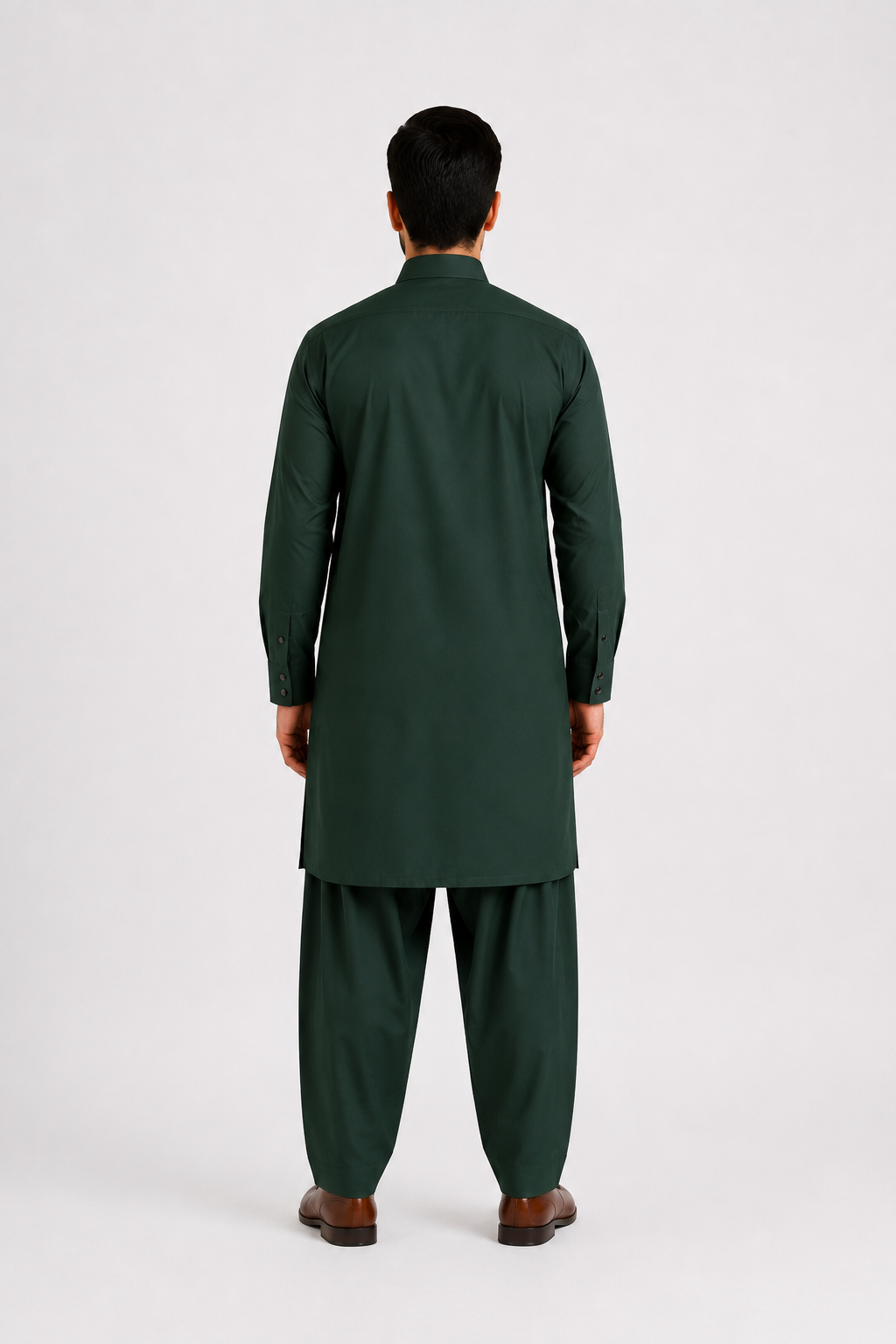 Bottle Green Premium Shalwar Kameez