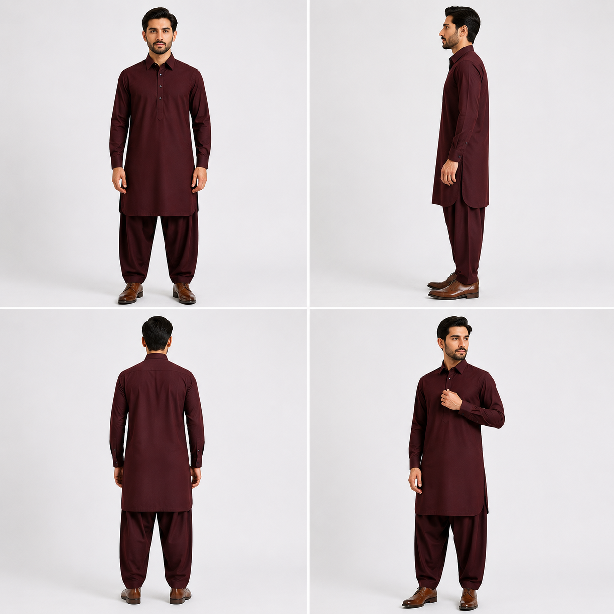 Maroon Premium Shalwar Kameez
