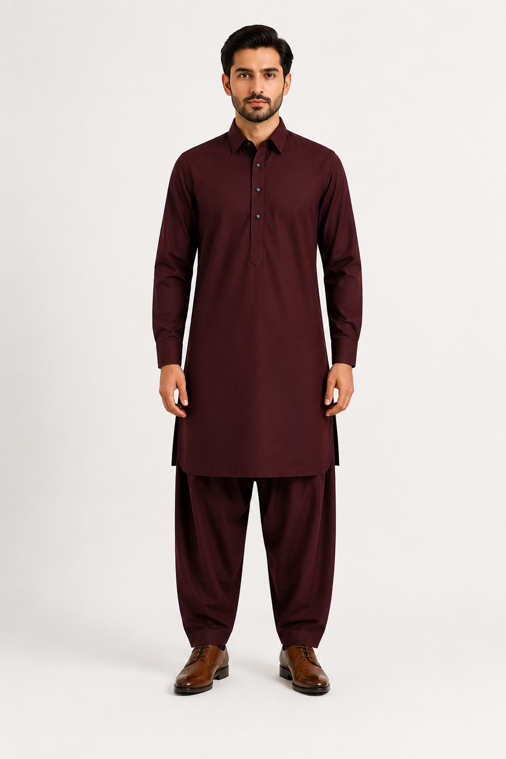 Maroon Premium Shalwar Kameez