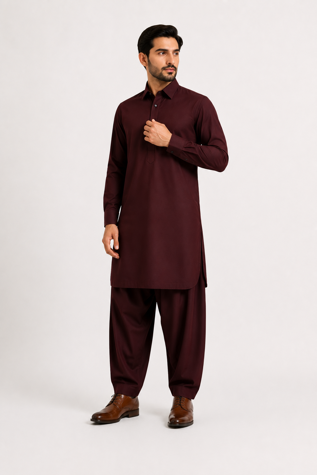 Maroon Premium Shalwar Kameez