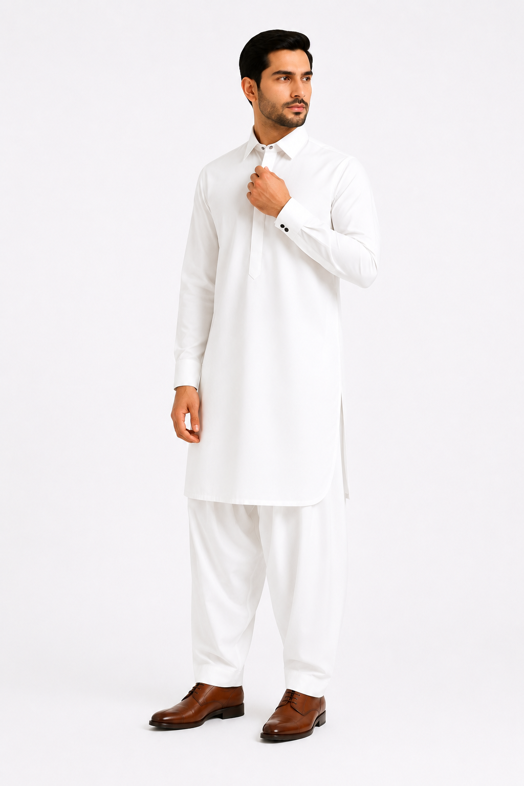 Egg Shell White Premium Shalwar Kameez